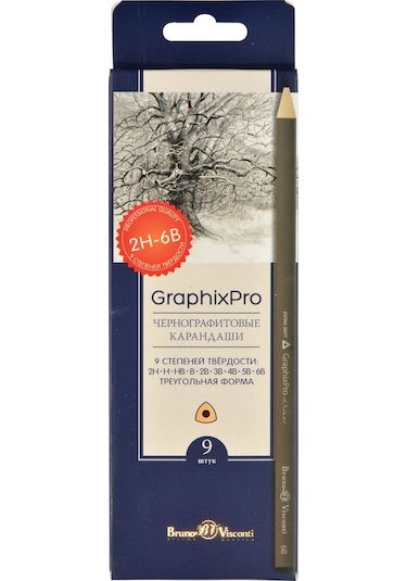 Bruno Visconti " Graphixpro'' Dereceli Kurşun Kalem Seti 9 Adet 2h-6b.