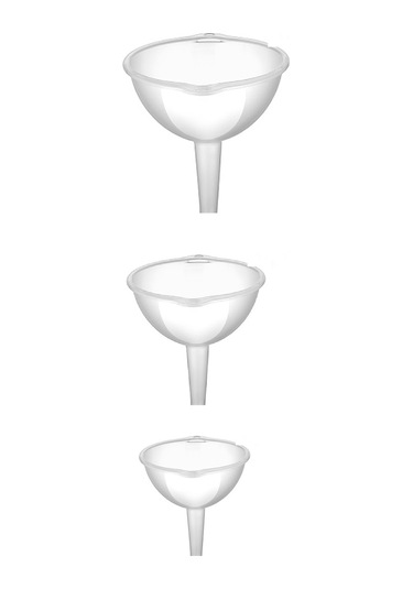 PLASTİK 3 LÜ HUNİ SETİ - 11 CM -14 CM-16 CM