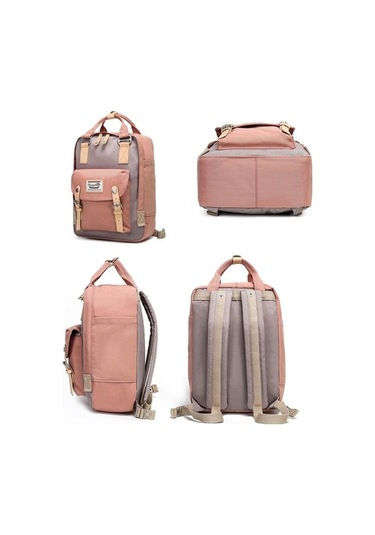 Tongxida 15.6 Dizüstü Bilgisayar Sırt Çantası, 32x42x13 Cm, Öğrenci/erkek Mekanı, Saplı, Pembe-gri Renk Pembe - Gri