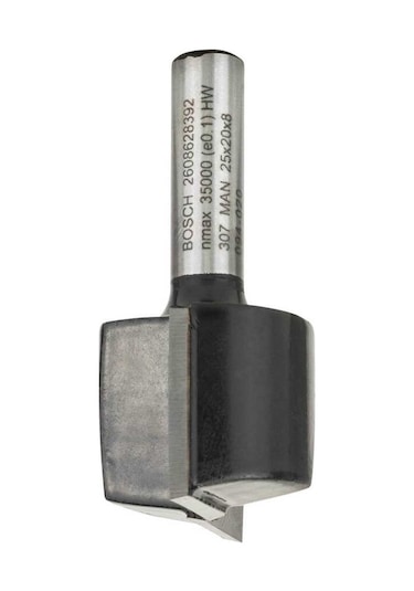 Bosch Standard Seri Ahşap İçin Çift Oluklu, Sert Metal Düz Freze Ucu 8*25*51mm 2608628392