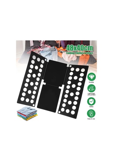 Cordial Black Katlanır Plastik Giysi Düzenleyici, T-shirt Gömlek Pantolon Katlama Tahtası