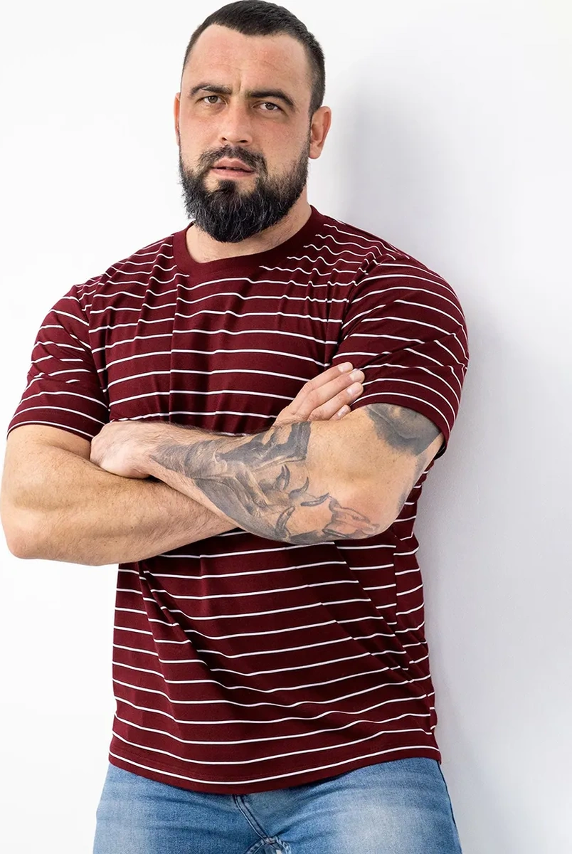 Happyfox Baskılı Büyük Beden Pamuklu Tişört 114523241 Bordo