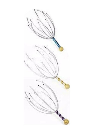 Ahtapot Kafa Rahatlatıcı Masaj - Baş Boyun Derisi Masaj Aleti Masaj Ahtapot Ekipmanları Stres Giderici Rahatlama Bllvp4 Çok Renkli