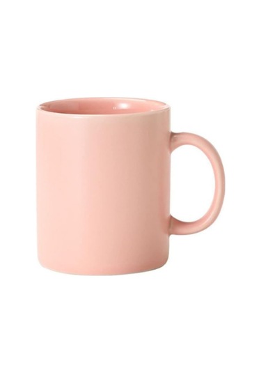 Toz Pembe Desensiz Porselen Kupa Toz Pembe