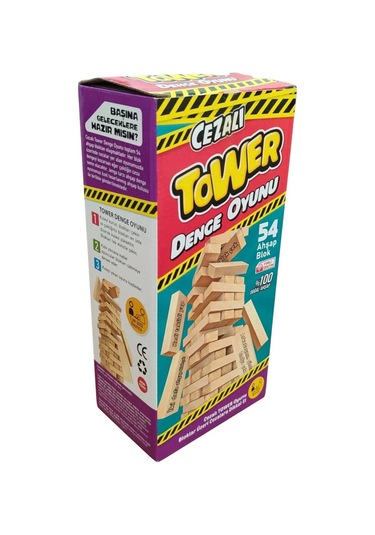 Cezalı Jenga , Renkli Jenga , Domino Aile Etkinlik Seti , Oyun Seti