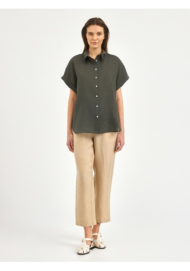 Karaca Kadın Comfort Fıt Gömlek-haki 12.25s.04.029 Haki