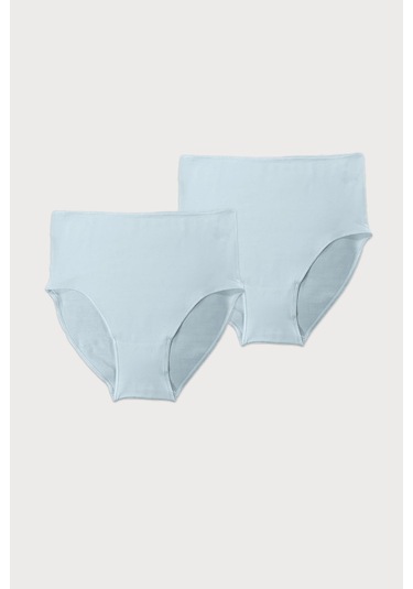 Malabadi Kadın Ekru 2 Li Paket Modal Yüksek Bel Slip Külot 1955 Ekru