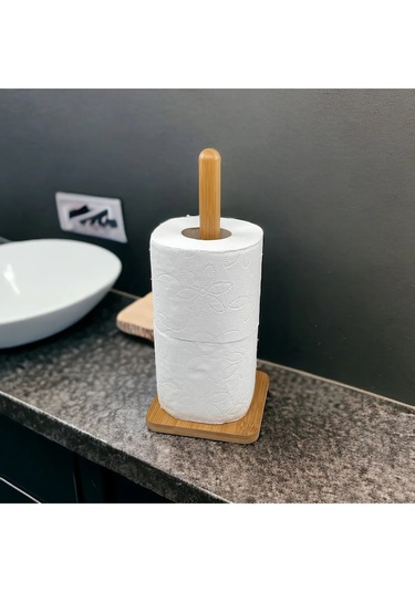 Bambu Kare Model Kağıt Havluluk Mutfak Düzenleyici Kare