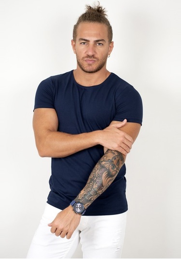 Deepsea Lacivert Erkek Dar Kesim Basic Tişört 1801131 Lacivert Deepsea Lacivert Erkek Dar Kesim Basic Tişört 1801131 Lacivert