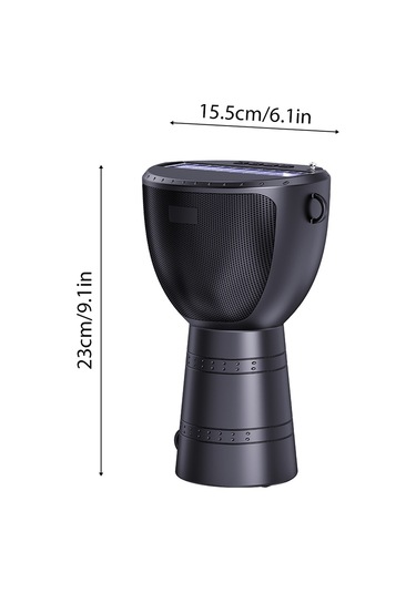 Yifomall Dv-660 Siyah Güneş Enerjili Bluetooth Hoparlör, Dış Mekan İçin Taşınabilir, El Feneri Aydınlatma Ve 10w Ses Gücü İle