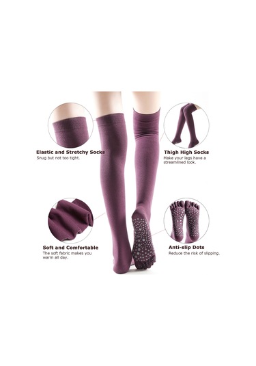 Ranyeek Bayanlar İçin Beş Parmaklı Knee High Çoraplar - Yoga Dans Günlük Kullanıma Uygun - Kayganlık Önleyici Noktalar - Kış Isısı - Çizgili Desen - Siyah - Tek Beden Siyah Ranyeek Bayanlar İçin Beş Parmaklı Knee High Çoraplar - Yoga Dans Günlük Kullanıma Uygun - Kayganlık Önleyici Noktalar - Kış Isısı - Çizgili Desen - Siyah - Tek Beden Siyah