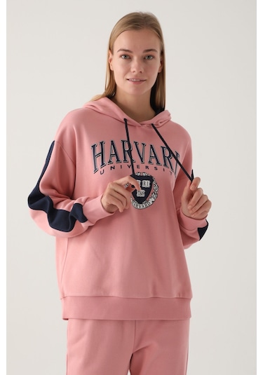 Harvard Retro Pembe Kadın Sweatshirt 5274-41064 Pembe