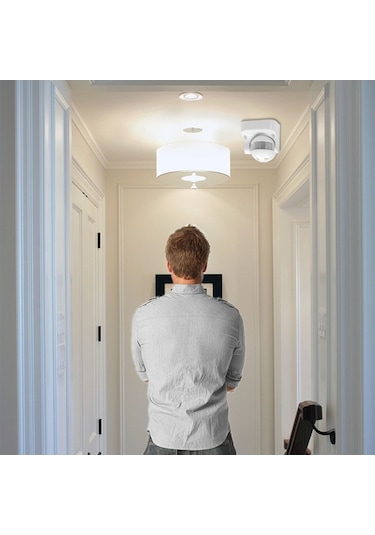 Pazly Ac 220v-240v 180 Ip44 Pır Hareket Sensörlü Dış Mekan Aydınlatma, 12m Mesafe, 3-2000lux Enerji Tasarruflu Otomatik Farklı Renkler Diğer