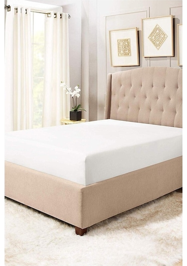 Lastiksiz Dokuma Düz Renk Çarşaf160x240 Beyaz