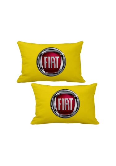 Fiat 2 Li Lüks Araç Boyun Yastığı 5 Renk Ahşap Anahtarlık