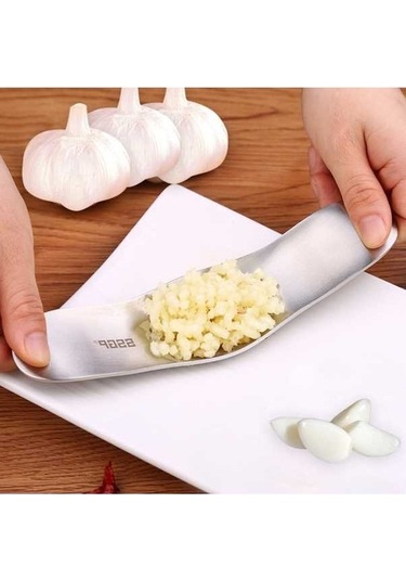 Dancemonkey Ssgp Mutfak Aleti 304 Paslanmaz Çelik Sarımsak Baskılı, Mutfakta Kolaylık Ahşap