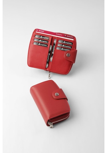 Cengiz Pakel Orta Boy Çıt Çıt Detaylı Kadın Cüzdan/portföy - 65300 - Kırmızı 65300-kırmızı