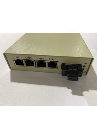 4 Port 100 Fx Ethernet Fiber Optik Media Çevirici