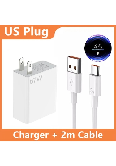 Snapbuy67w Ultra Hızlı Şarj Cihazı Usb-c Kablosu Xiaomi 10t 11 12 Lite 13t Redmi Note 10 11t 12t 13 Poco X4 X5 F5 Braltın20000 Mah Altın