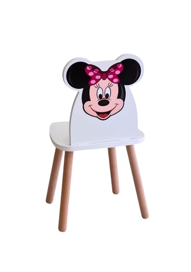 Çocuk Aktivite Çalışma Sandaliyesi 4-12 Yaş Minnie Mouse Beyaz