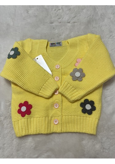 Patyalı Örme Hırka Sarı