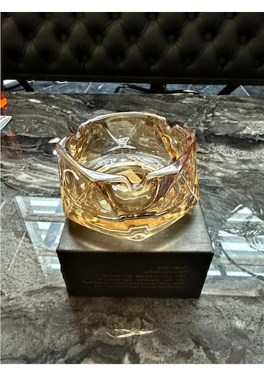Ceritoğlu Küllük Üç Boyutlu- Altıgen -dekoratif-şık-gold