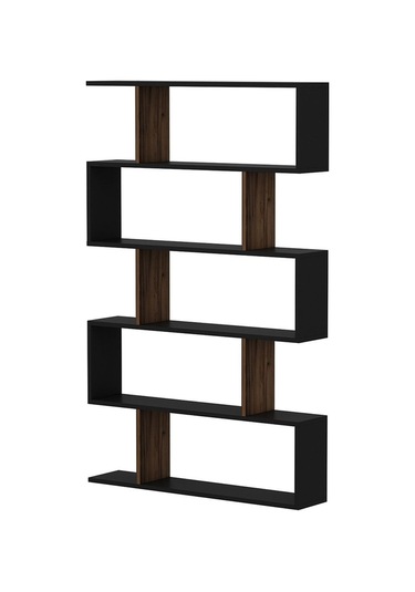 Core Kitaplık - Siyah / Ceviz