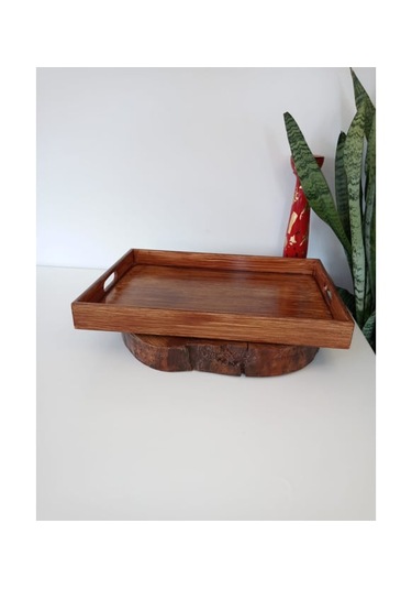 Kahverengi Eskitme Ahşap Dekoratif Kahve, Çay, Söz, Nişan, Sunum , Servis Tepsisi Eskitme Kahverengi