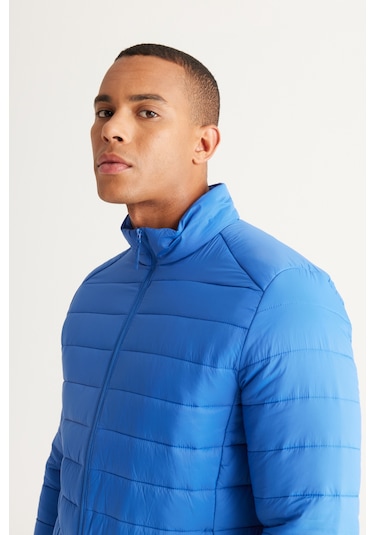 Ac&Co / Altınyıldız Classics Standart Fit Normal Kesim Dik Yaka Erkek Mont Indigo İndigo