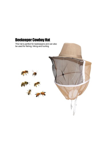 Qingmipy Arıçi Koruyucu Şapka, Tam Yüz-kafa Koruması, Yüksek Kaliteli Pamuk-keten, 360 Derece Güvenlik, Soluk Ve Dayanıklı, Koyu Çelik Çember, Kemerli Koyu Desenli Stili