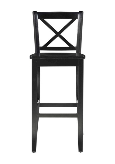 Alaçatı Ahşap Bar Sandalyesi Siyah