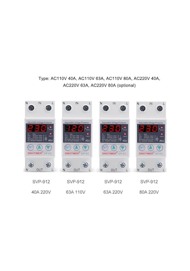 Singree Ac110v 40a Akıllı Otomatik Yeniden Ayaklanabilir Aşırı Ve Düşük Gerilim Koruyucu Anahtar Diğer