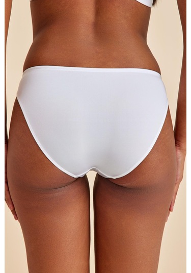 Paris Ekru Dantelli Slip Külot Ekru