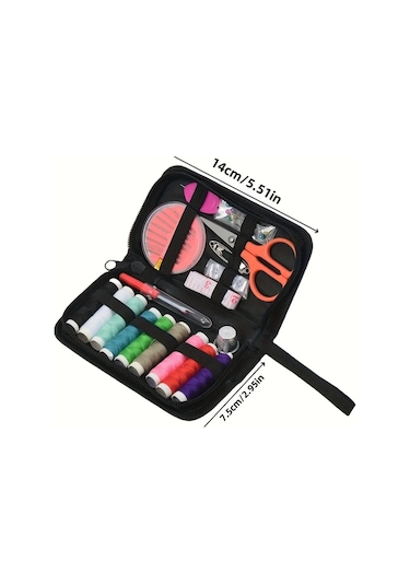 Cordial Küçük Boy Dikiş Seti: 205 Parça İplik, Makas, Ölçü Bandı, Ev & Seyahat Tamiri