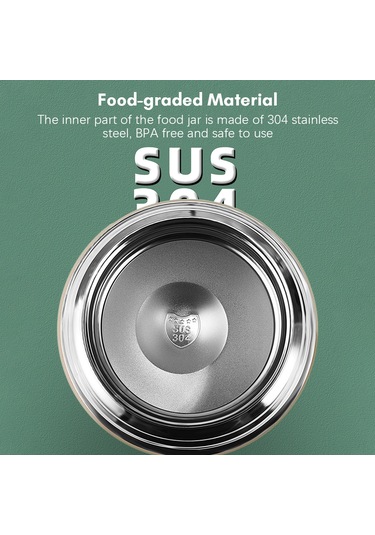 Ruicoo 500ml 304 Çelik Çocuk Termos Bardak, İki Kullanımlı Kapak, Isıtıcı/muhurleyici Siyah Siyah