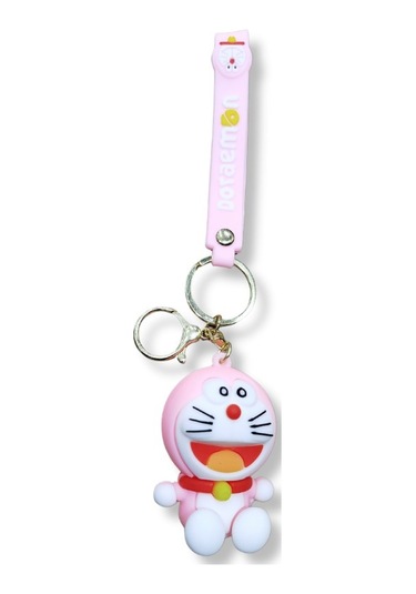 Doraemon Pink Edition Premium 3d Figürlü Bilek Kayışlı Anahtarlık - 1 Adet