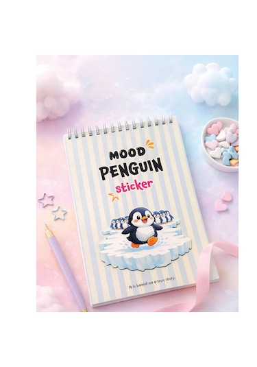 Mood Penguen Sticker Defteri Bullet Journal, Planner Nihilist Penguen Sticker Defteri