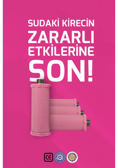 Magnetix Banyo Kireç Kırıcı 1/2 Duş Bataryası Modeli - Kireç Önle Pembe