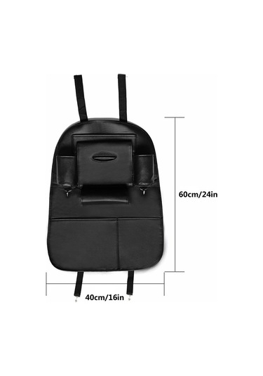 Ranyeek Araba Sandalye Arkası Pu Deri Depolama Çantası - Çocuk İçecek Tutucu, Deri Malzeme, Renk Seçenekli, Kolay Temizlenir, Evrensel Uyumlu