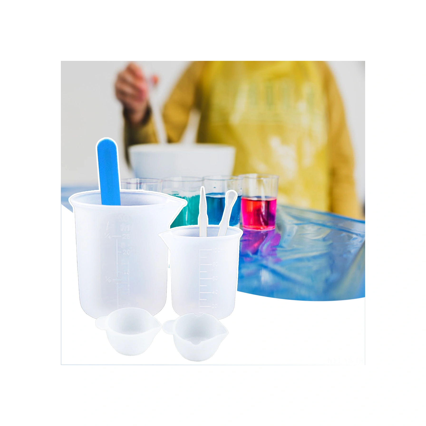 Yunboo Silikon Reçine Ölçüm Kiti 6 Parça - Yüksek Sıcaklık Dayanıklı, Anti Kayma, Kolay Temizleme - Ev Ve El İşleri İçin Diğer