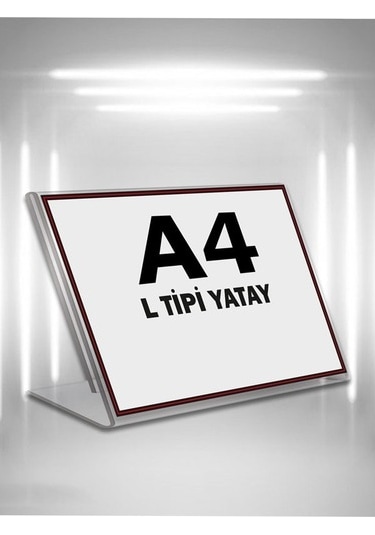 L Tipi A4 Pleksi Föylük Broşürlük-Yatay A4 Föylük-10 Lu Paket (532377306)