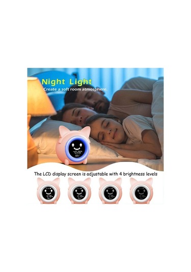 Goldenqian Çocuk Yatak Odası Çocuk Uyku Eğitimi Saat Pembe Için Çalar Saat 96qktd Pembe