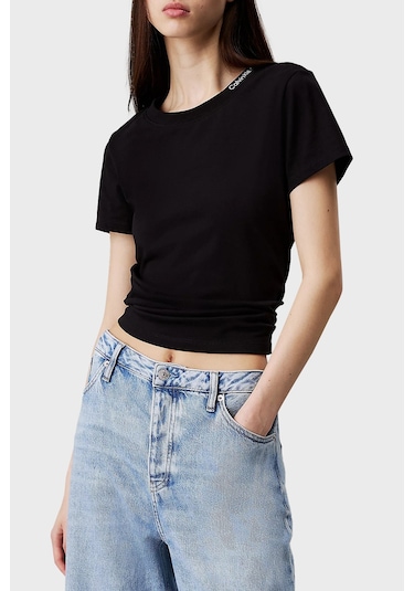 Calvin Klein Bayan T Shirt J20j225540 Beh Siyah Siyah