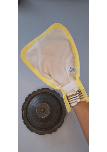 Eker-konfor Sarı Biyeli Cırtlı Kese-cırt Cırt Yapı-banyo Kesesi