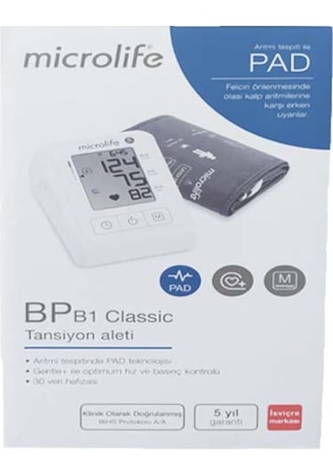 Microlife BP B1 Classic Tam Otomatik Üst Koldan Ölçer Tansiyon Aleti