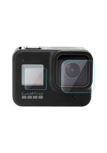 Ayex Hero 8 Temperli Cam Ekran Koruyucu Gopro Hero 8 Uyumlu