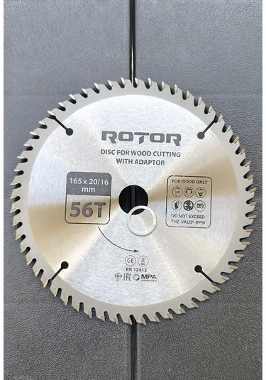 Ahşap Kesme Diski Rotor 165 20/16 Adaptörlü 56t
