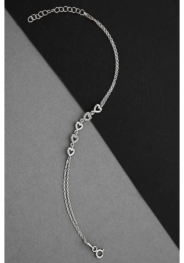 Argentum Concept - Gümüş Manimal Kalp Dizisi Bileklik - B078401