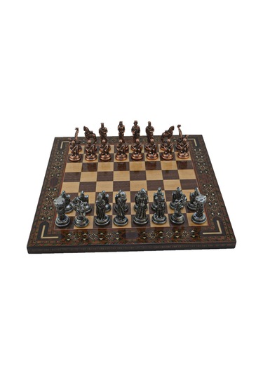 Gifthome Metal Satranç Takımı-seti Orta Truva ve sparta Antik