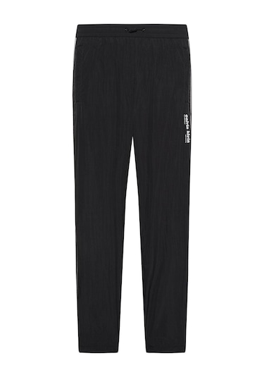 Calvin Klein Rahat Kırışık Nylon Günlük Siyah Erkek Pantolon-8664 Siyah